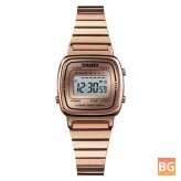 Digital Watch with Stainless Steel Frame and Hands - SKMEI 1252