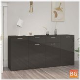 Black Sideboard with Glossy Finish