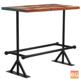 Solid Wood Bar Table with Colourful Design