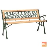 Garden Bench with Cast Iron and Firwood
