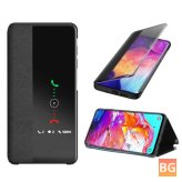 Smart Sleep Window View Stand - Flip PU Leather Protective Case for Samsung Galaxy A70