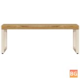 Table with Wood and Steel Frame and Mango Design