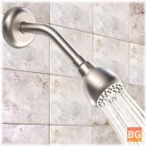 3 Inch Brushed Nickel Shower Head with Metal Joint - Adjustable