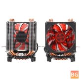 Red Backlit CPU Cooling Fan for Intel and AMD