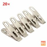 Stainless Windproof Clips (20-Pack)