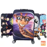 Cartoon Luggage Cover Trolley with Animal Design