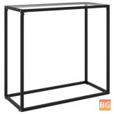 Console Table with Glass Top 31.5
