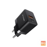 Apple iPhone Charger - 35W GaN Wall Charger with Type-C & QC3.0 Port