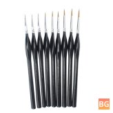 9-Piece Black Brush Pen Set for Watercolor and Oil Painting