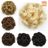 Short Hair Wig Piece with Eight Colors Flowers