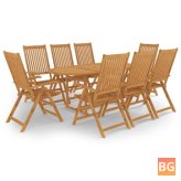 Dining Set with Teak Wood Pieces