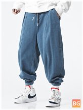 Zipper Fly Pants with Pocket - Mens