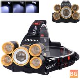 T6+ White Light Bicycle Headlamp - 4 Switch Modes