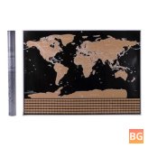 Interactive World Travel Maps for Home Office - Scratch Off