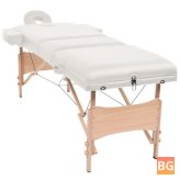 3-Zone massage table - 10 cm thick white