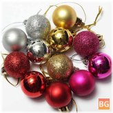 24PCS Xmas Tree Ornament - Glitter Balls