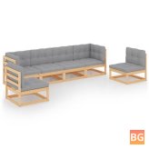 6-Piece Garden Lounge Set with Cushions