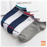 1 Pair Men's Cotton Socks for Anti-Slip Short Sock Ankle Socks Boat Socks Outdoor Hiking Travel