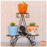 Metal Plant Stand with Rack Flooring