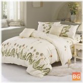 Suit Polyester Fiber Eternity Love Dyeing Bedding Sets