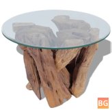 Solid Teak Driftwood Coffee Table