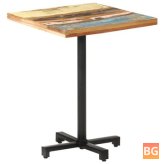 Table with Square Top and Wood Frame