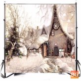 10x10FT Snowy Christmas Backdrop