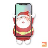 Mobile Phone Holder with Santa Claus Pattern - Gravity Linkage