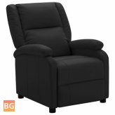 Recliner in Black Faux Leather
