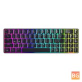 Ajazz AK692 69-Key Mechanical Gaming Keyboard with Triple-Mode Connectivity, Hot-Swappable Switches, and RGB Backlighting
