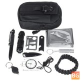 11-in-1 Survival Tools Set for Hunting, Hiking,Camping,Survival