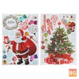 Christmas Wallpaper - Decal Door Window Stickers Santa Claus