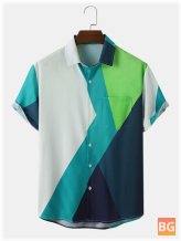 Soft Breathable Geometric Shirts for Men