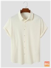 Textured Short Sleeve Shirts for Men
