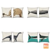 Cotton Pillowcase for Elephant Shark Whale Dinosaur