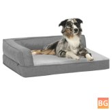 Dog Bed - ergonomic Linen Look - 60x42 cm