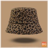 Sunscreen Bucket Hat for Women - Cotton Leopard Pattern