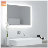Gray Chipboard Mirror with RGB Light for Bedroom