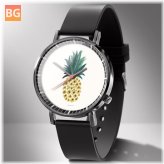 PVC Casual Watch with Pineapple Print