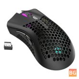 K-snake BM600 Wireless Mouse - Hollow Honeycomb 1600DPI 7 Buttons - Ergonomic RGB Optical Mouse for Computers Laptops PC Gamer