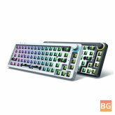 GAMAKAY LK67 Keyboard Customized Kit - 67 Keys RGB Hot Swappable 3pin/5pin Switch - 65% Programmable Triple Mode Wired bluetooth 5.0 2.4GHz Keyboard Kit NKRO PCB Mounting Plate Case with Rotate Button Custom Keyboard