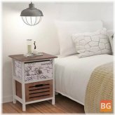 2-pc Wood Bedside Table