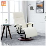 TV Armchair with Rotatable Leather Seat