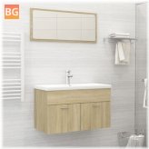 Set of 2 Bathroom Furniture - Sonoma Oak
