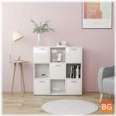 Book Cabinet - High Gloss White (35.4