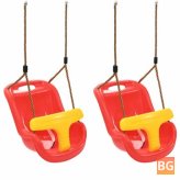 Baby swings 2 pcs without safety belt PP red
