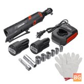Wrench Set with 12V Lithium-Ion Battery and Charger - Right Angle