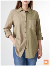 Contrast Stripe Pocket Shirt