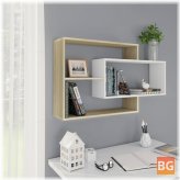 Chipboard Shelves - White and Sonoma Oak