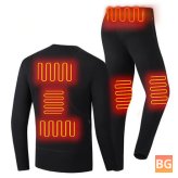 Electric Heated Underwear Suit for Women - Thermal